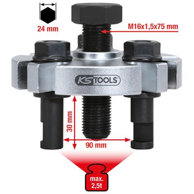 EXTRACTEUR DE POULIE UNIVERSEL À TROIS GRIFFES - KS TOOLS - 150.3130