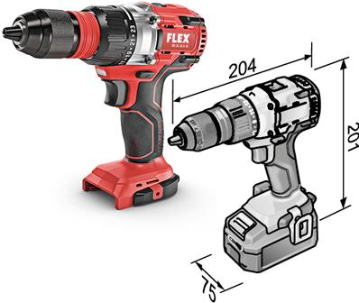 FLEX DD 2G 18.0-EC PERCEUSE VISSEUS - 447498