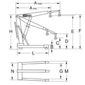 GRUE MOBILE PLIANTE STANDARD, 1T - KS TOOLS - 161.0020