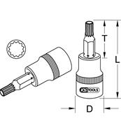 DOUILLE TOURNEVIS XZN M7POUR CLOCHE D’EMBRAYAGE - KS TOOLS - 911.1347