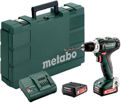 Perceuse viss 12V PowerMaxx BS 12 2x2,0Ah Li-P SC 30, metaBOX METABO