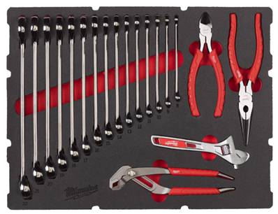 MILWAUKEE MODULE MOUSSE PACKOUT CLES/PINCES 19 PCS 4932493339