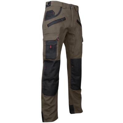 LMA Pantalon taupe/noir poches genouillère paysagiste TOURBE 1489 T38