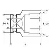 CLÉ À DOUILLE 36MM 62MM 54MM M24, 56,5 MM ENTR CARRÉ F 1" (A) BOSCH