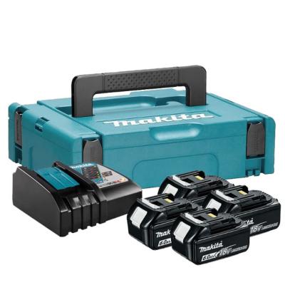 PACK 18V 4 BATTERIES 6AH BL1860B CHARGEUR MAKPAC1 MAKITA - 198140-7