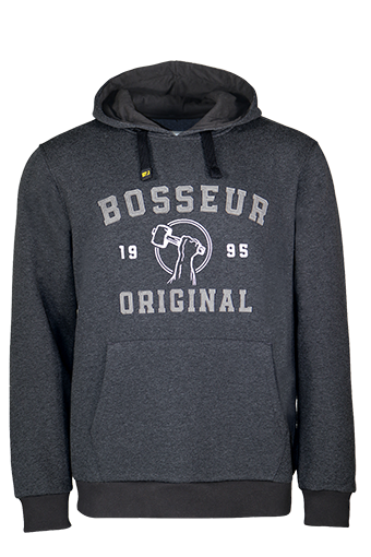 BOSSEUR Sweat-shirt à capuche robuste IRAZU Gris chiné foncé S 12101-001