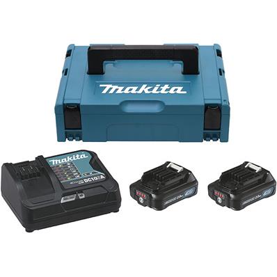 PACK 12V 2 BATTERIES 2AH BL1021B CHARGEUR MAKPAC MAKITA - 197658-5