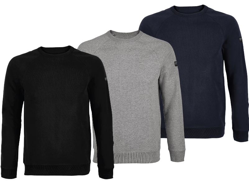 BOSSEUR Sweat-shirt Col Rond MILOS Gris chiné S 11791-013