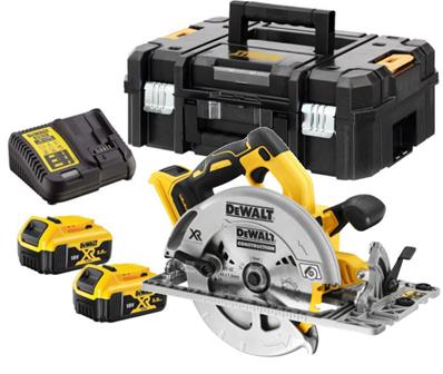 SCIE CIRCULAIRE XR 18V 5AH LI BL 184MM COMPAT RAIL GUIDAGE DEWALT