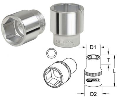 DOUILLE 6 PANS - 3/4'' - 33 MM - KS TOOLS - 911.3407