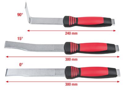 JEU DE 3 BURINS DE CARROSSIER EXTRA-PLATS - KS TOOLS - 162.0215