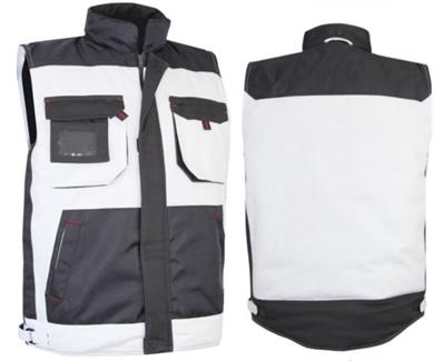 LMA bodywarmer blanc/gris nuit peintre Authentic PERCHE - T2