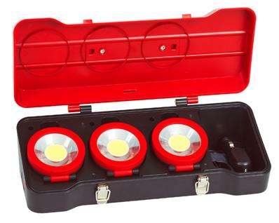 COFFRET DE 3 PROJECTEURS LEDS 3W - KS TOOLS - 150.4314