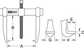 EXTRACTEUR UNIVERSEL À 2 GRIFFES 15-80 MM ACIER - KS TOOLS - 620.1301