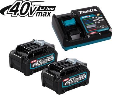 PACK 40V 2 BATTERIES 4AH BL4040+ DC40RA MAKPAC1 MAKITA - 191J97-1