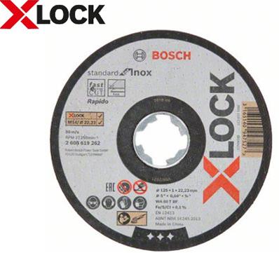 DISQUE XLOCK STD INOX 125X1 PLAT BOSCH 2608619262