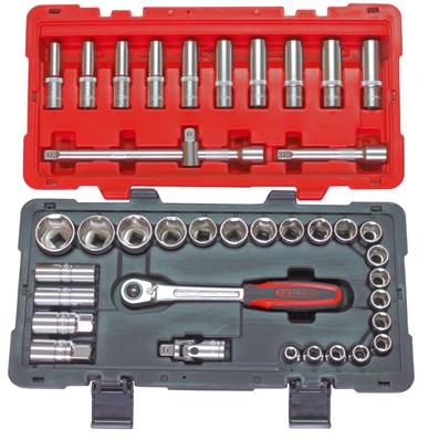 COFFRET DE DOUILLES ET ACCESSOIRES ULTIMATE 1/2'' 39 PIÈCES KS TOOLS