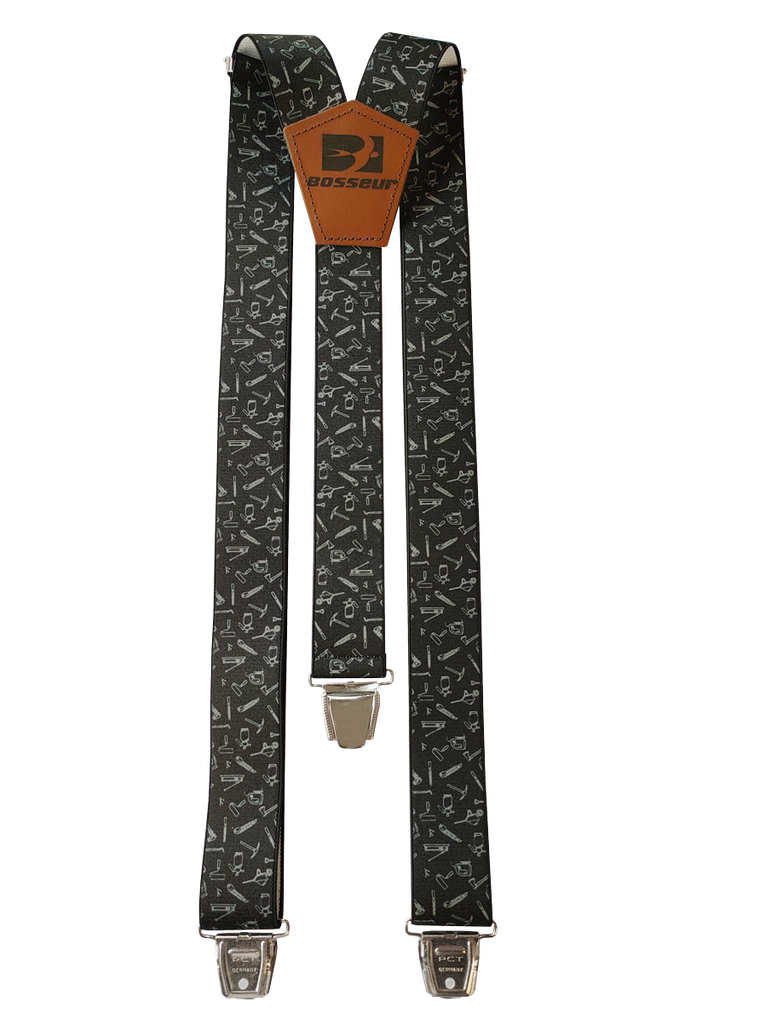 BOSSEUR Bretelles Fabrication française Noir TU 11727