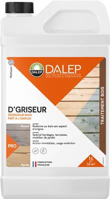 DALEP D'GRISEUR Dégriseur Bois Prêt à l'Emploi 2 en 1 - Bidon 1L
