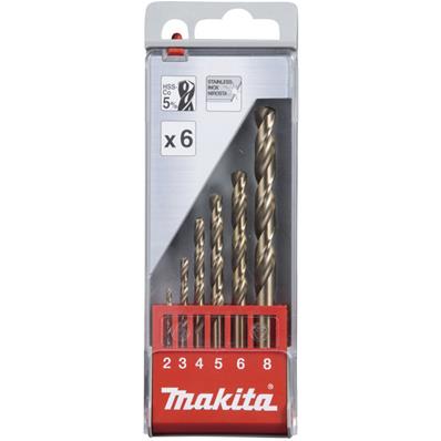 MAKITA COFFRET 6 FORETS METAL HSS-CO ref D-57168