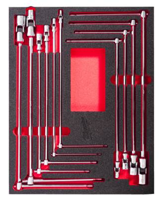 MILWAUKEE MODULE PACKOUT™ CLÉ EN T AVEC DOUILLE PIVOTANTE 10PCS 4932499295