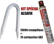 ALSAFIX KIT 15000 crampillons + 15 cartouches gaz