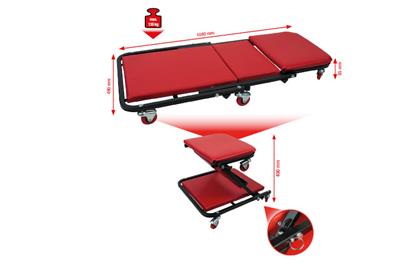 CHARIOT DE VISITE CONVERTIBLE EN TABOURET D’ATELIER 1020X460MM KS