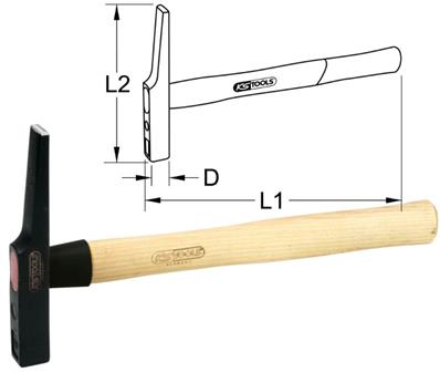 MARTEAU D'ÉLÉCTRICIEN MANCHE HICKORY, 200G - KS TOOLS - 142.4020