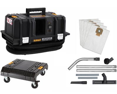 KIT ASPIRATEUR TSTAK XR FLEXVOLT 54V EAU, POUSSIÈRES CLASSE M DEWALT