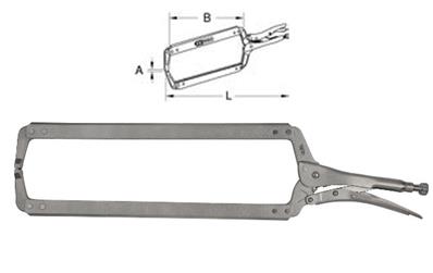 PINCE ÉTAU EXTRA-LONGUE AVEC MÂCHOIRES AMOVIBLES - KS TOOLS