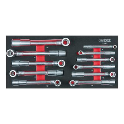 MODULE DE CLÉS À PIPE DÉBOUCHÉES - 6 PANS, 11 PIÈCES - KS TOOLS