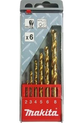 MAKITA COFFRET 6 FORETS METAL HSS-TIN - D-43555